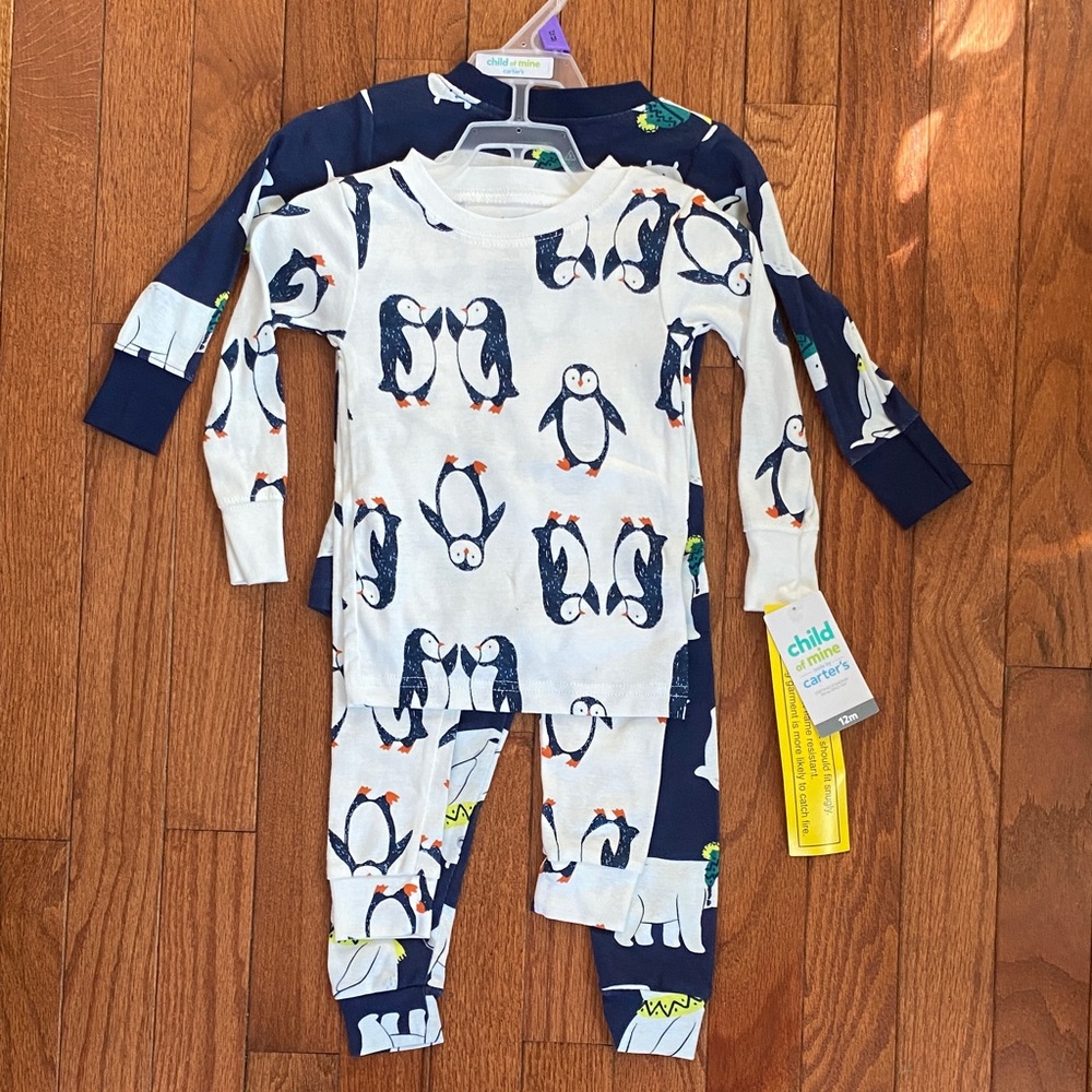 Carter's Navy Polar Bear Pajamas
